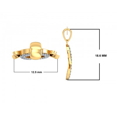 Auspicious Ganpati Gift Pendant in Gold with diamonds
